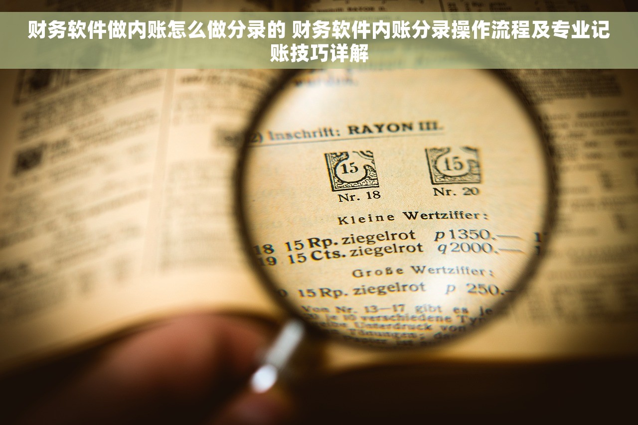 财务软件做内账怎么做分录的 财务软件内账分录操作流程及专业记账技巧详解