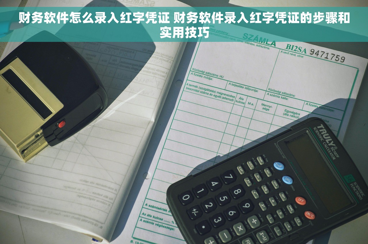 财务软件怎么录入红字凭证 财务软件录入红字凭证的步骤和实用技巧