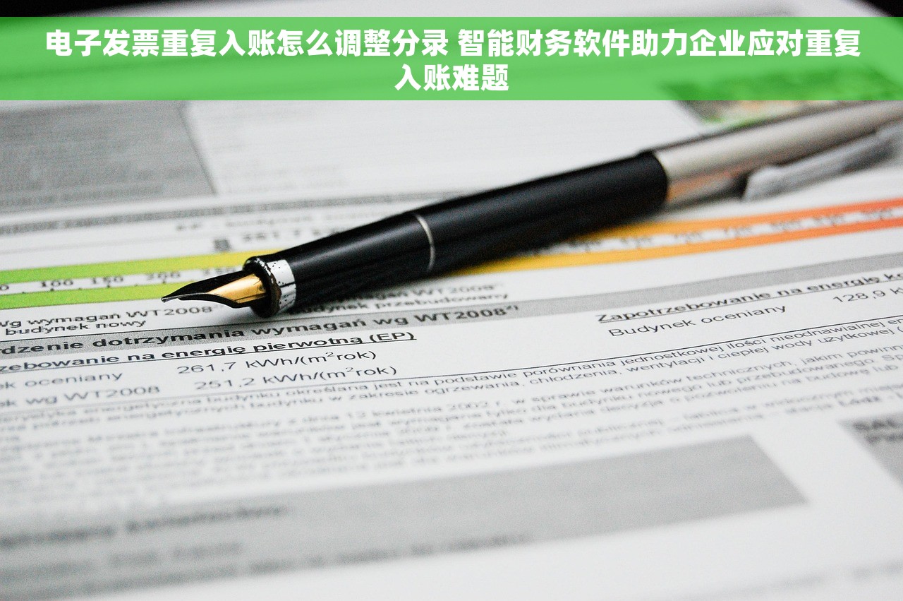 电子发票重复入账怎么调整分录 智能财务软件助力企业应对重复入账难题