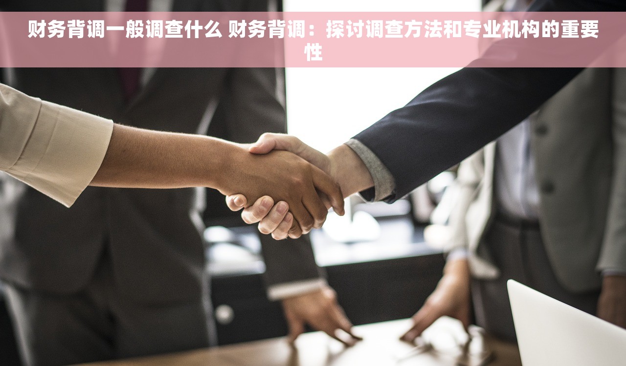 财务背调一般调查什么 财务背调：探讨调查方法和专业机构的重要性
