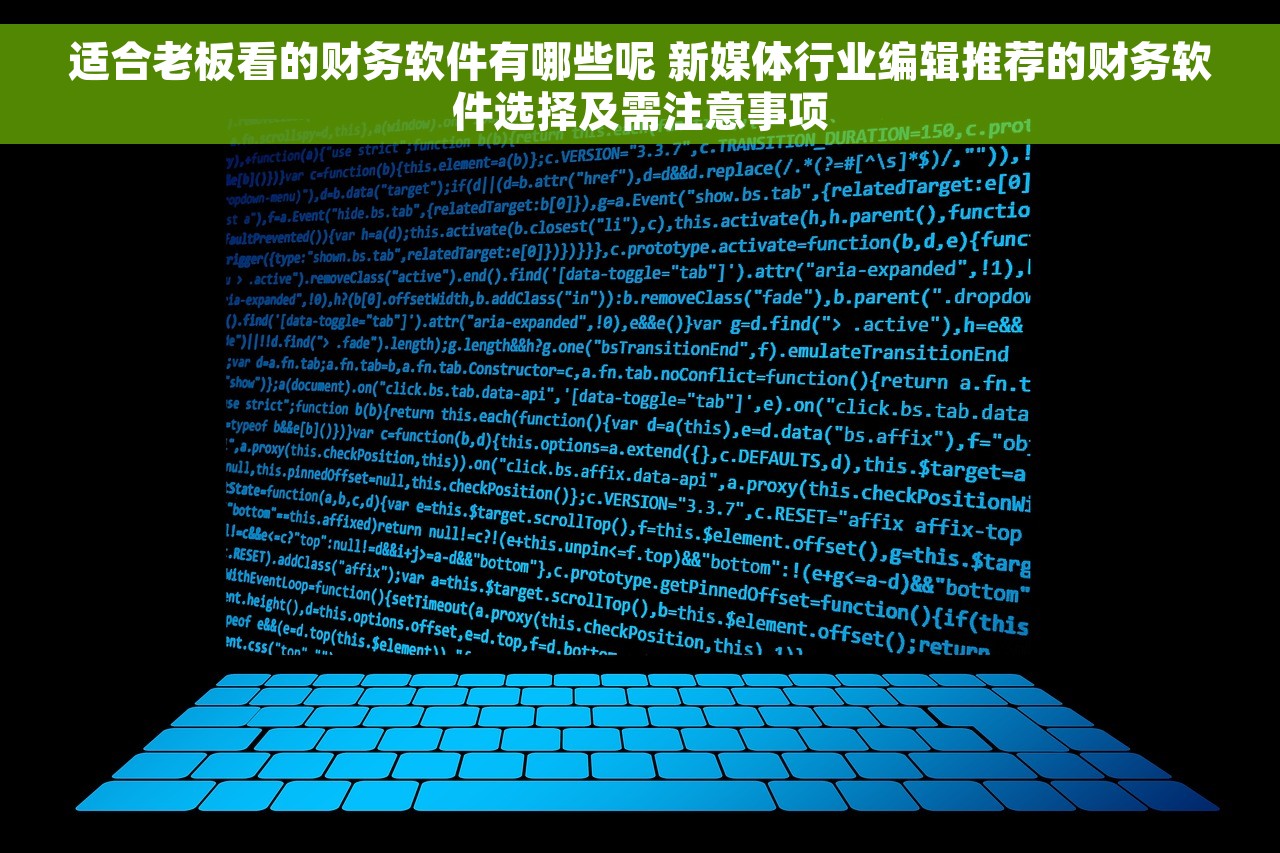 适合老板看的财务软件有哪些呢 新媒体行业编辑推荐的财务软件选择及需注意事项