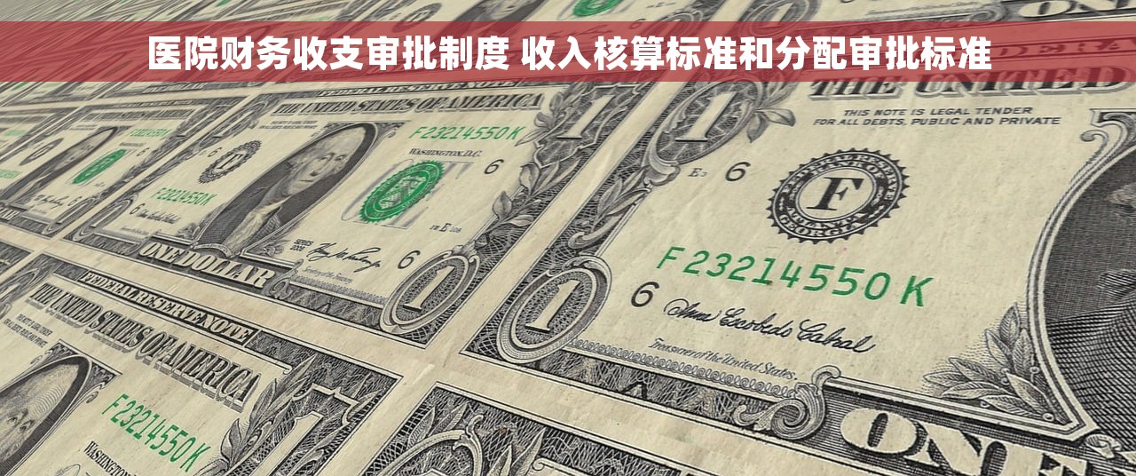 医院财务收支审批制度 收入核算标准和分配审批标准