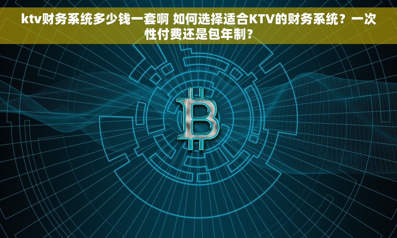 ktv财务系统多少钱一套啊 如何选择适合KTV的财务系统？一次性付费还是包年制？